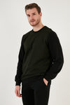 Buratti Pamuklu Regular Fit Bisiklet Yaka Erkek Sweat 5905041 HAKİ