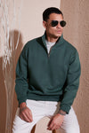 Buratti Pamuklu Regular Fit Yarım Fermuarlı Dik Yaka Erkek Sweat 59052592 NEFTİ