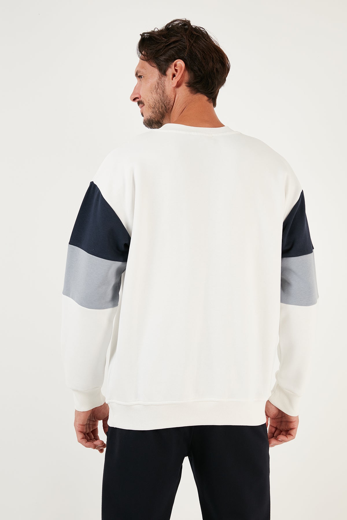 Buratti Pamuklu Regular Fit Bisiklet Yaka Erkek Sweat 5905298Y EKRU