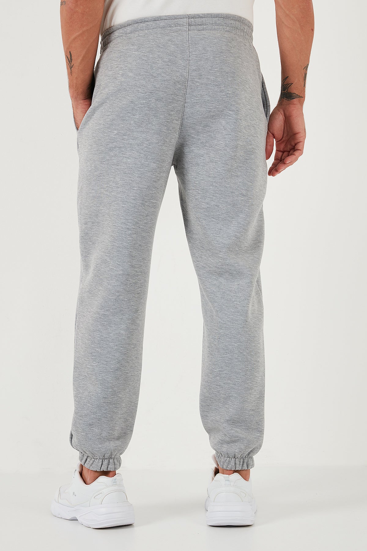 Buratti Pamuklu Regular Fit Normal Bel Lastikli Paça Cepli Erkek Eşofman Altı 59080153W4 GRİ MELANJ