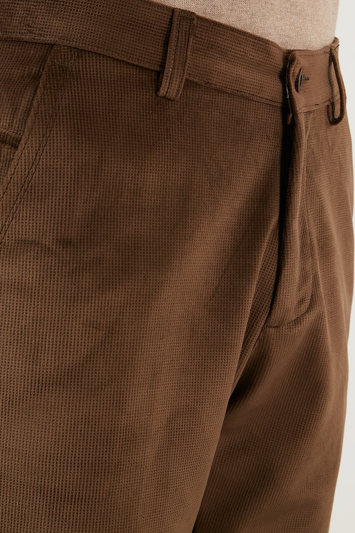 Buratti Normal Bel Regular Fit Düz Paça Erkek Kadife Pantolon 645MERLIN CAMEL