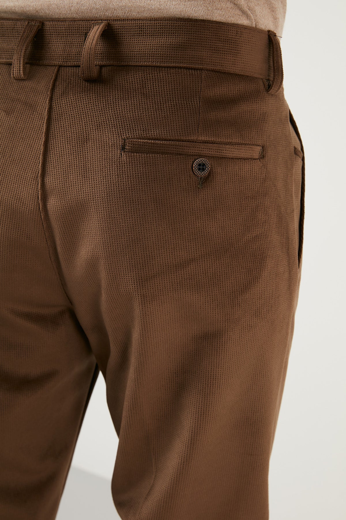 Buratti Normal Bel Regular Fit Düz Paça Erkek Kadife Pantolon 645MERLIN CAMEL