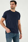 Buratti Pamuklu Slim Fit Bisiklet Yaka Erkek T Shirt 541FOLLOW LACİVERT