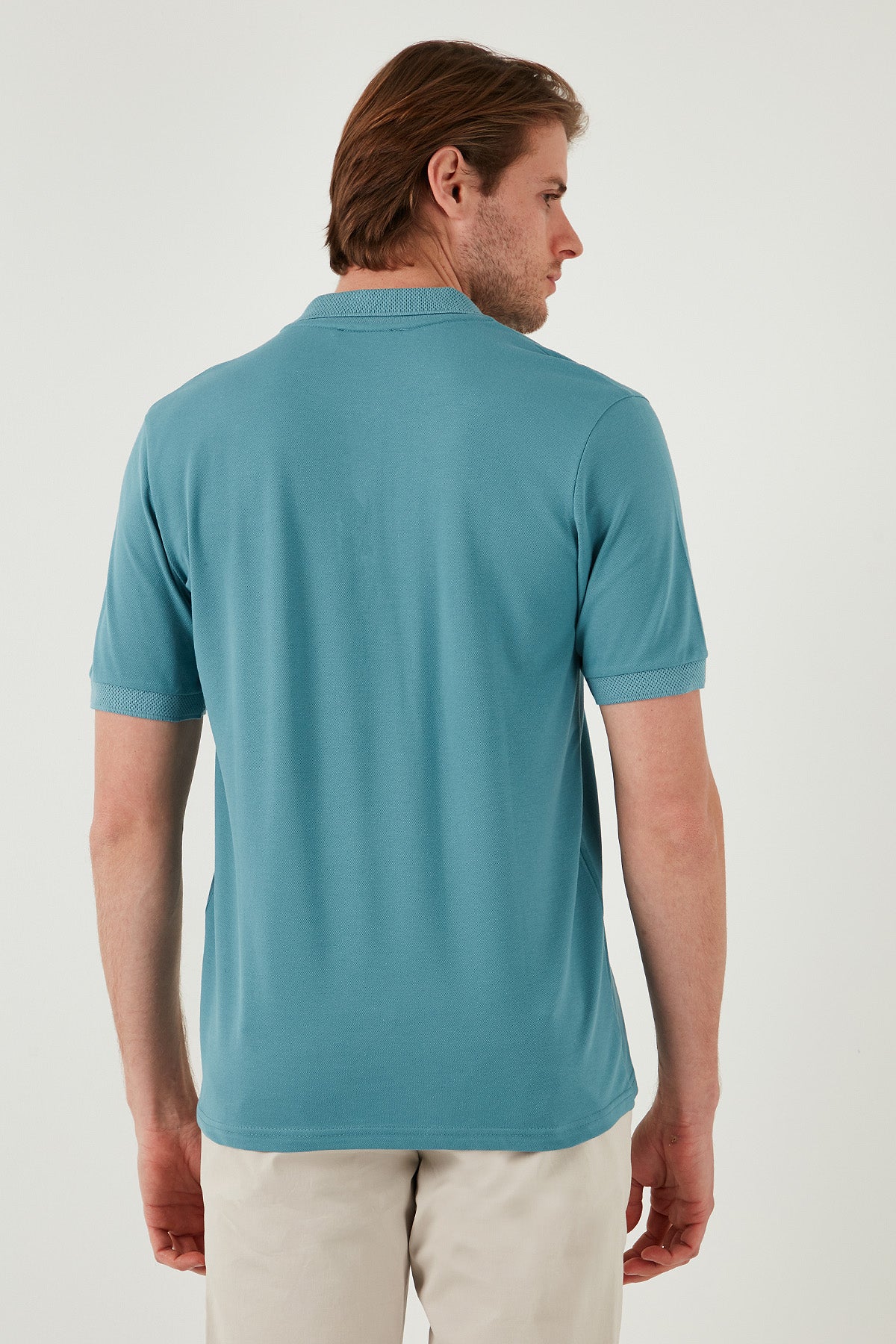 Buratti Pamuklu Regular Fit Yarım Fermuarlı Erkek Polo Yaka T Shirt 5901029 MAVİ