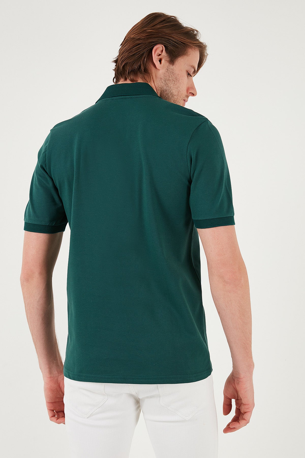 Buratti Pamuklu Regular Fit Yarım Fermuarlı Erkek Polo Yaka T Shirt 5901029 HUNTER