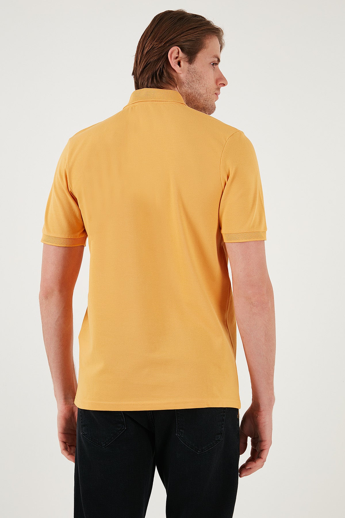 Buratti Pamuklu Regular Fit Yarım Fermuarlı Erkek Polo Yaka T Shirt 5901029 HARDAL