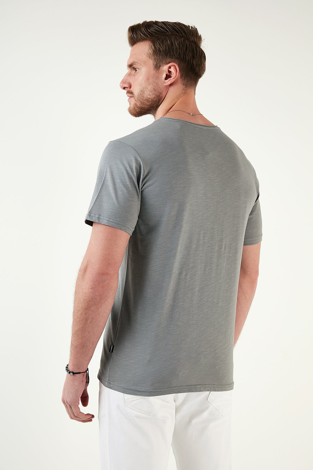 Buratti Bisiklet Yaka % 100 Pamuk Regular Fit Basic Erkek T Shirt 59020001 AÇIK HAKİ