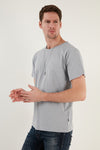 Buratti Bisiklet Yaka % 100 Pamuk Regular Fit Basic Erkek T Shirt 59020001 AÇIK GRİ