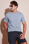 Buratti Pamuklu Baskılı Regular Fit Bisiklet Yaka Erkek T Shirt 59020205 AÇIK GRİ