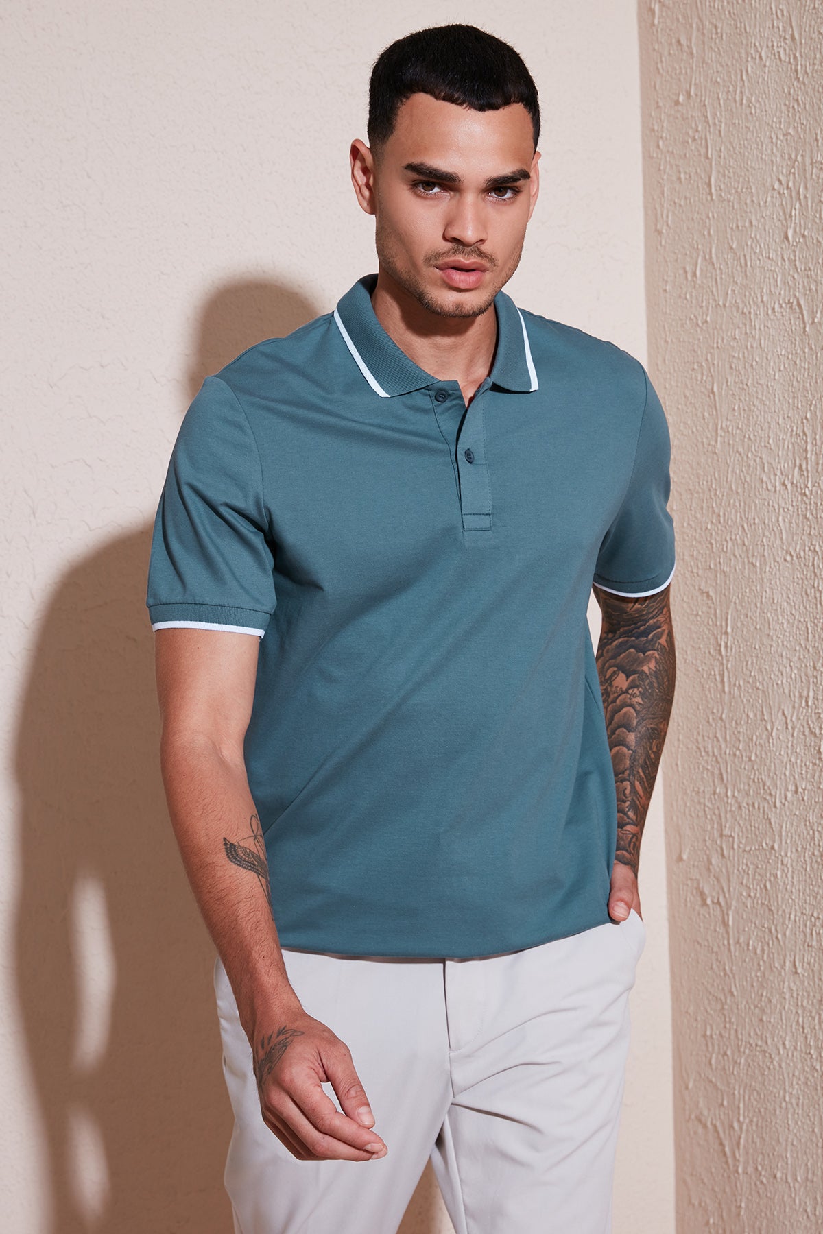 Buratti Pamuklu Regular Fit Erkek Polo Yaka T Shirt 5902063 PETROL