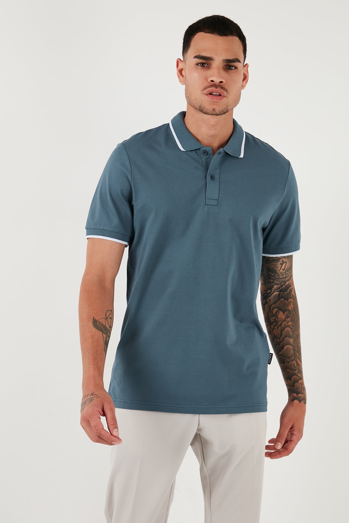 Buratti Pamuklu Regular Fit Erkek Polo Yaka T Shirt 5902063 PETROL