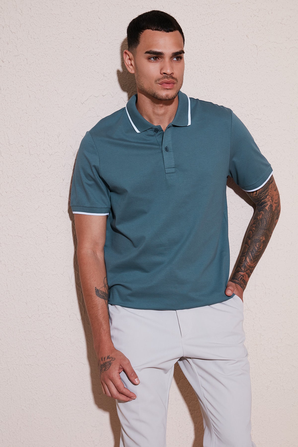 Buratti Pamuklu Regular Fit Erkek Polo Yaka T Shirt 5902063 PETROL