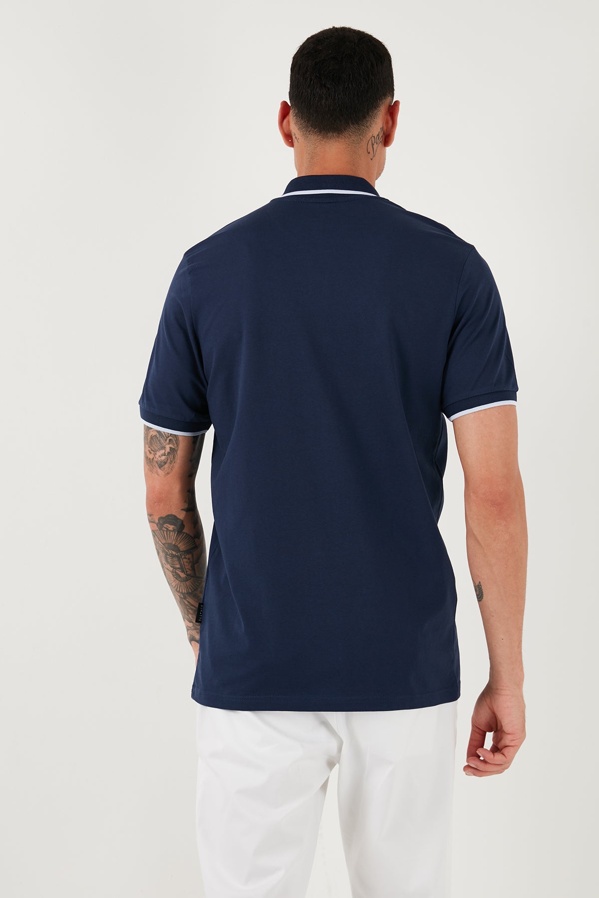 Buratti Pamuklu Regular Fit Erkek Polo Yaka T Shirt 5902063 İNDİGO