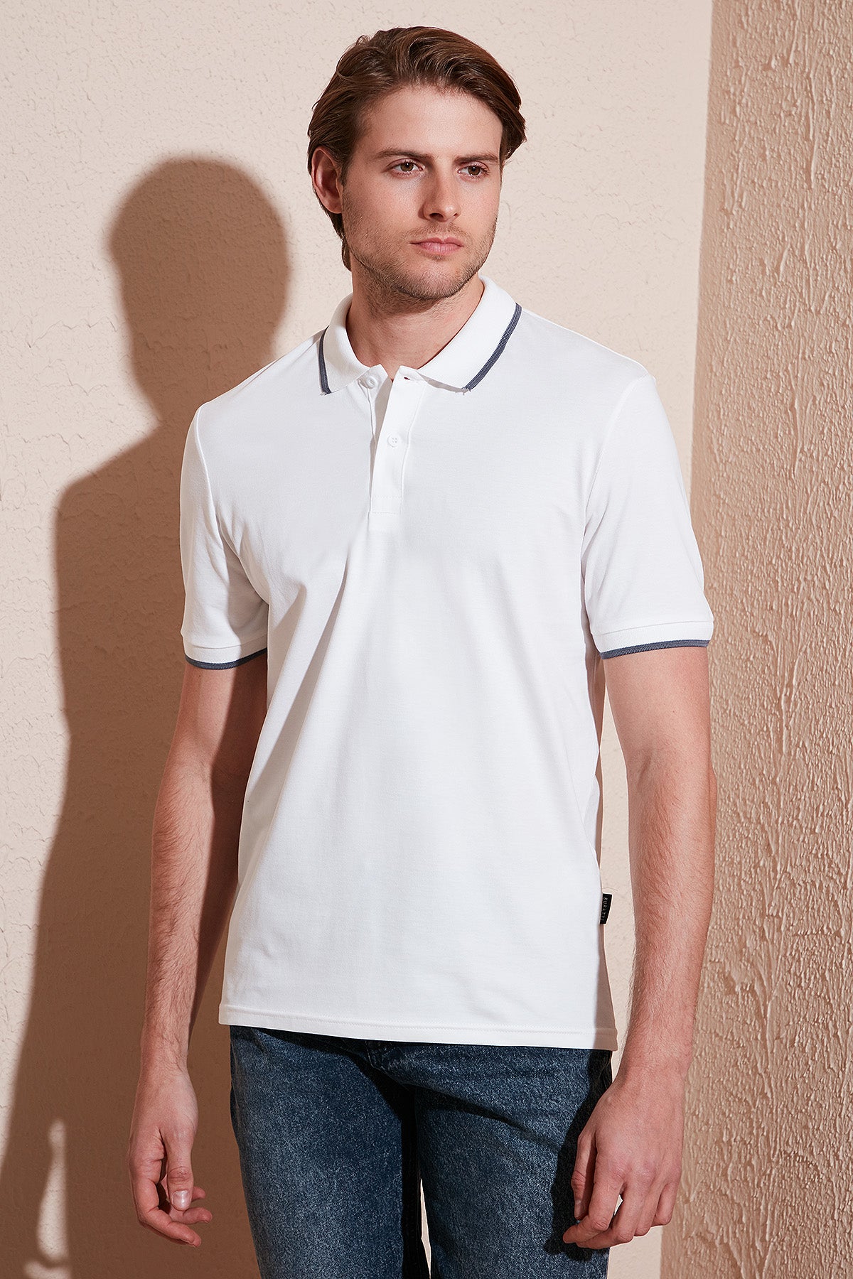 Buratti Pamuklu Regular Fit Erkek Polo Yaka T Shirt 5902063 BEYAZ