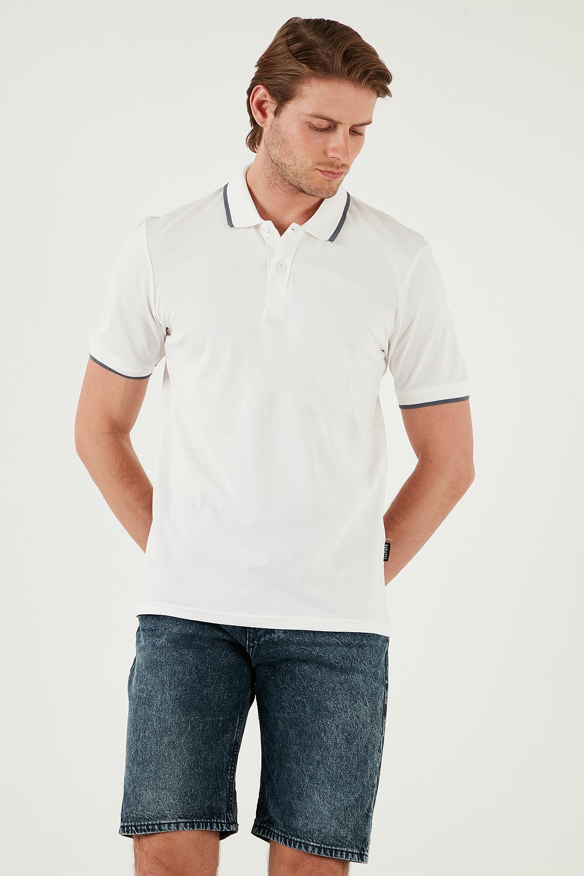 Buratti Pamuklu Regular Fit Erkek Polo Yaka T Shirt 5902063 BEYAZ