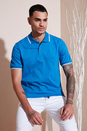 Buratti Pamuklu Regular Fit Erkek Polo Yaka T Shirt 5902063 MAVİ