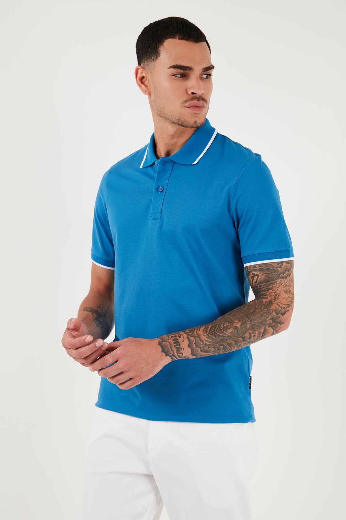 Buratti Pamuklu Regular Fit Erkek Polo Yaka T Shirt 5902063 MAVİ