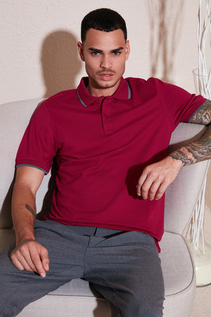 Buratti Pamuklu Regular Fit Erkek Polo Yaka T Shirt 5902063 BORDO