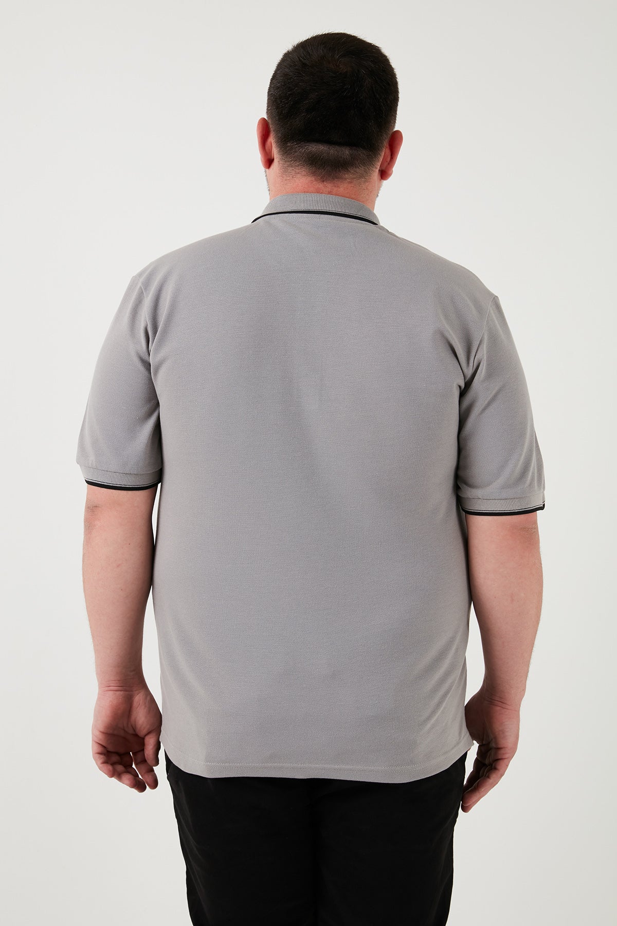 Buratti Büyük Beden Pamuklu Regular Fit Erkek Polo Yaka T Shirt 5902118B TAŞ