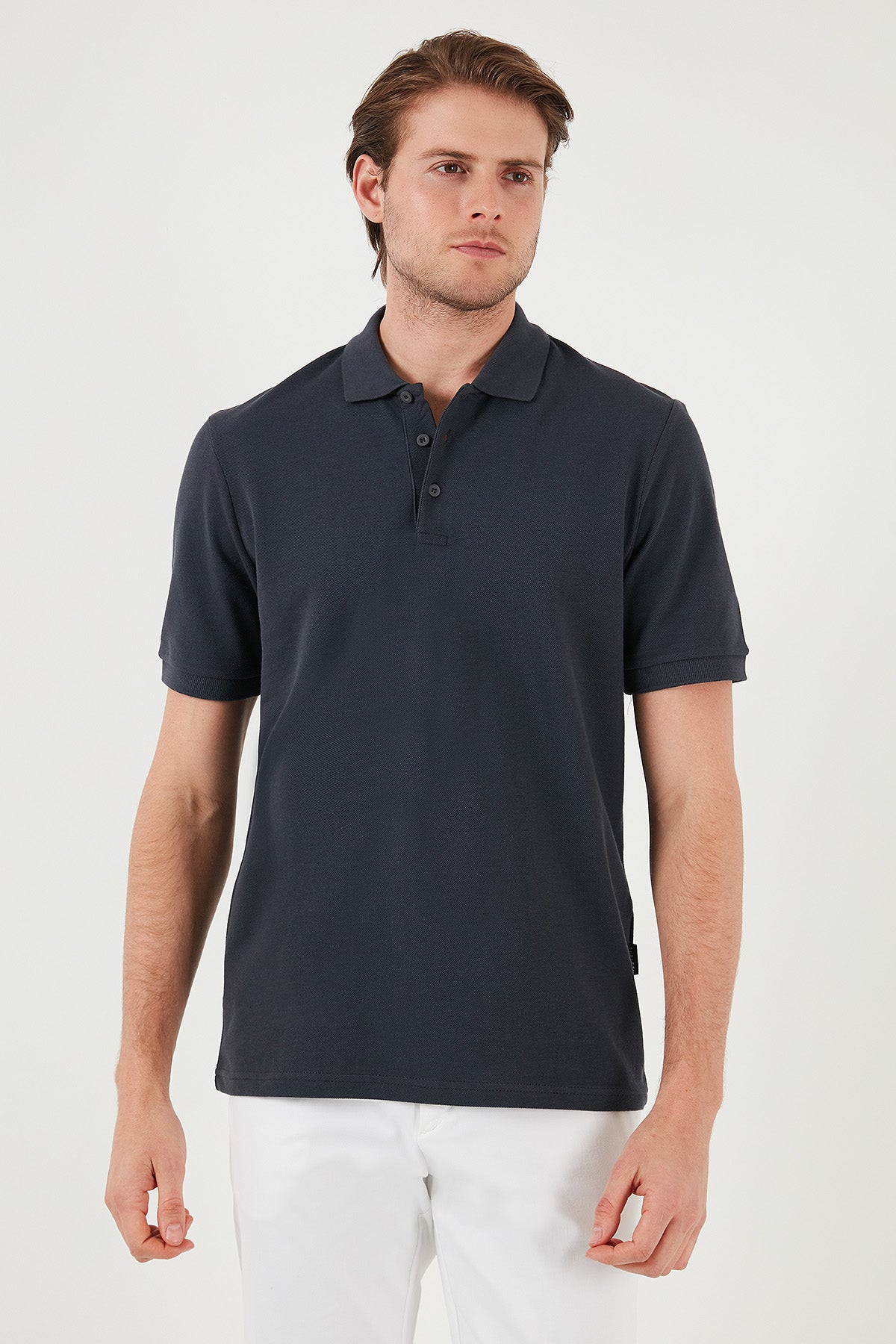 Buratti Pamuklu Regular Fit Düğmeli Erkek Polo Yaka T Shirt 5902127 ANTRASİT