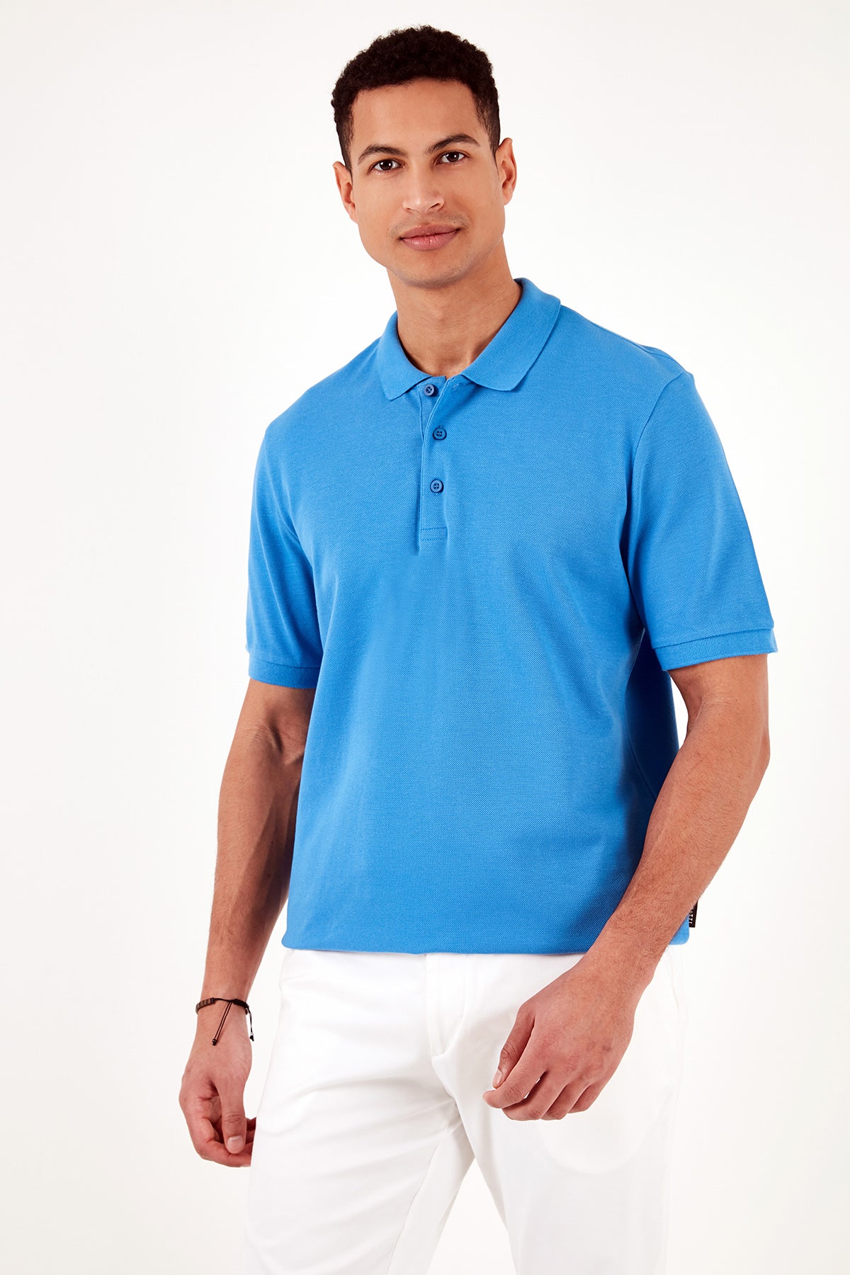 Buratti % 100 Pamuk Regular Fit Düğmeli Erkek Polo Yaka T Shirt 5902127 KOYU MAVİ