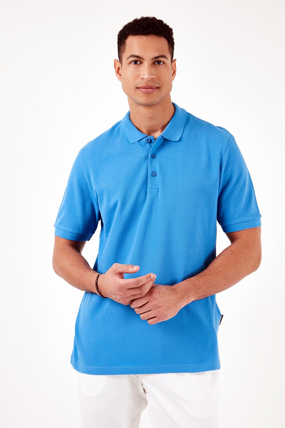 Buratti % 100 Pamuk Regular Fit Düğmeli Erkek Polo Yaka T Shirt 5902127 KOYU MAVİ