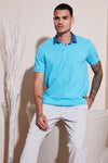 Buratti % 100 Pamuk Düğmeli Regular Fit Erkek Polo Yaka T Shirt 5902134 AQUA-MAVİ