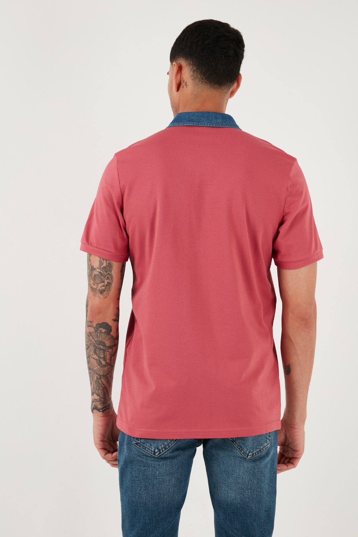 Buratti % 100 Pamuk Düğmeli Regular Fit Erkek Polo Yaka T Shirt 5902134 KOYU PUDRA