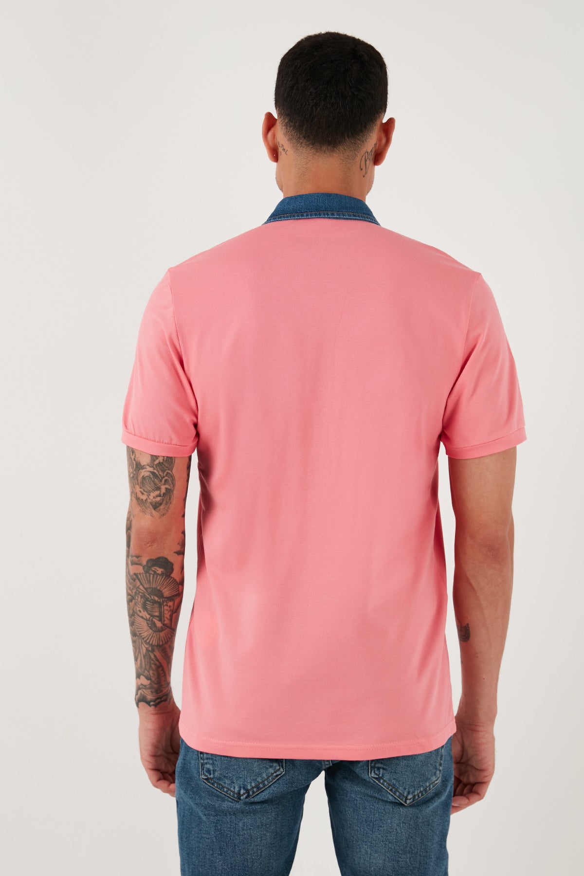 Buratti % 100 Pamuk Düğmeli Regular Fit Erkek Polo Yaka T Shirt 5902134 Şeker Pembe