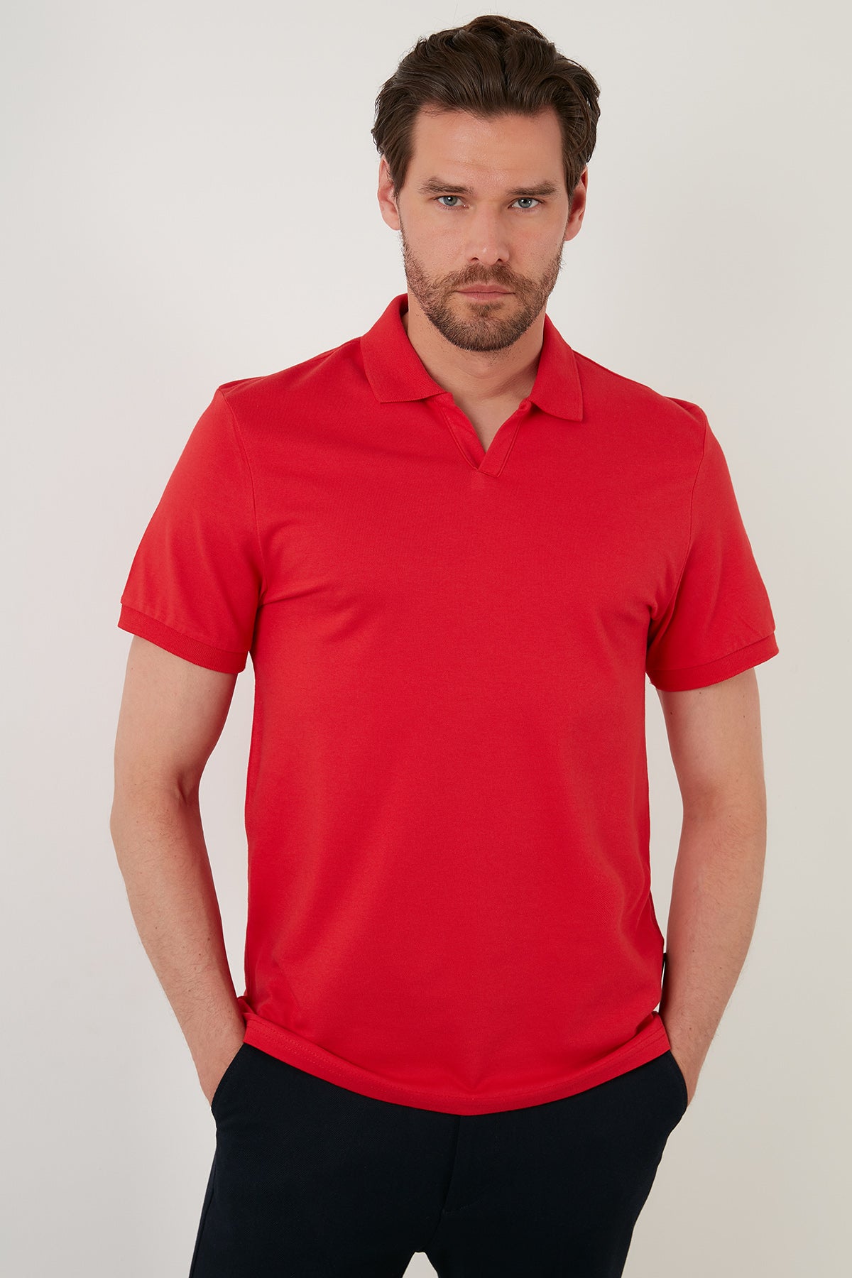 Buratti Regular Fit Pamuklu Erkek Polo Yaka T Shirt 5902141 KIRMIZI