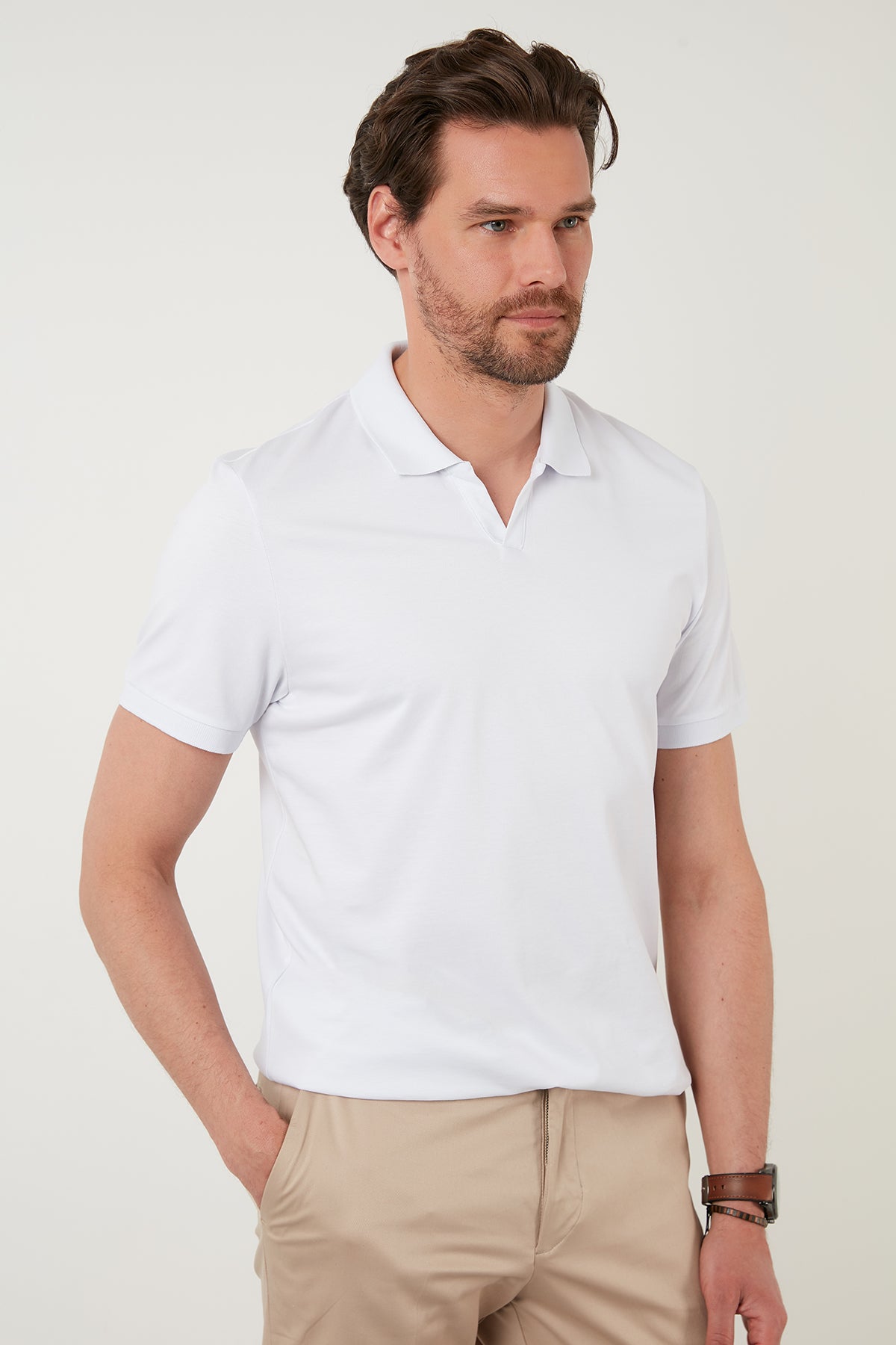 Buratti Regular Fit Pamuklu Erkek Polo Yaka T Shirt 5902141 BEYAZ