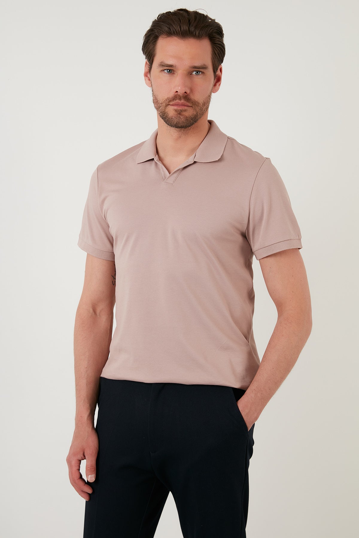 Buratti Regular Fit Pamuklu Erkek Polo Yaka T Shirt 5902141 KOYU BEJ