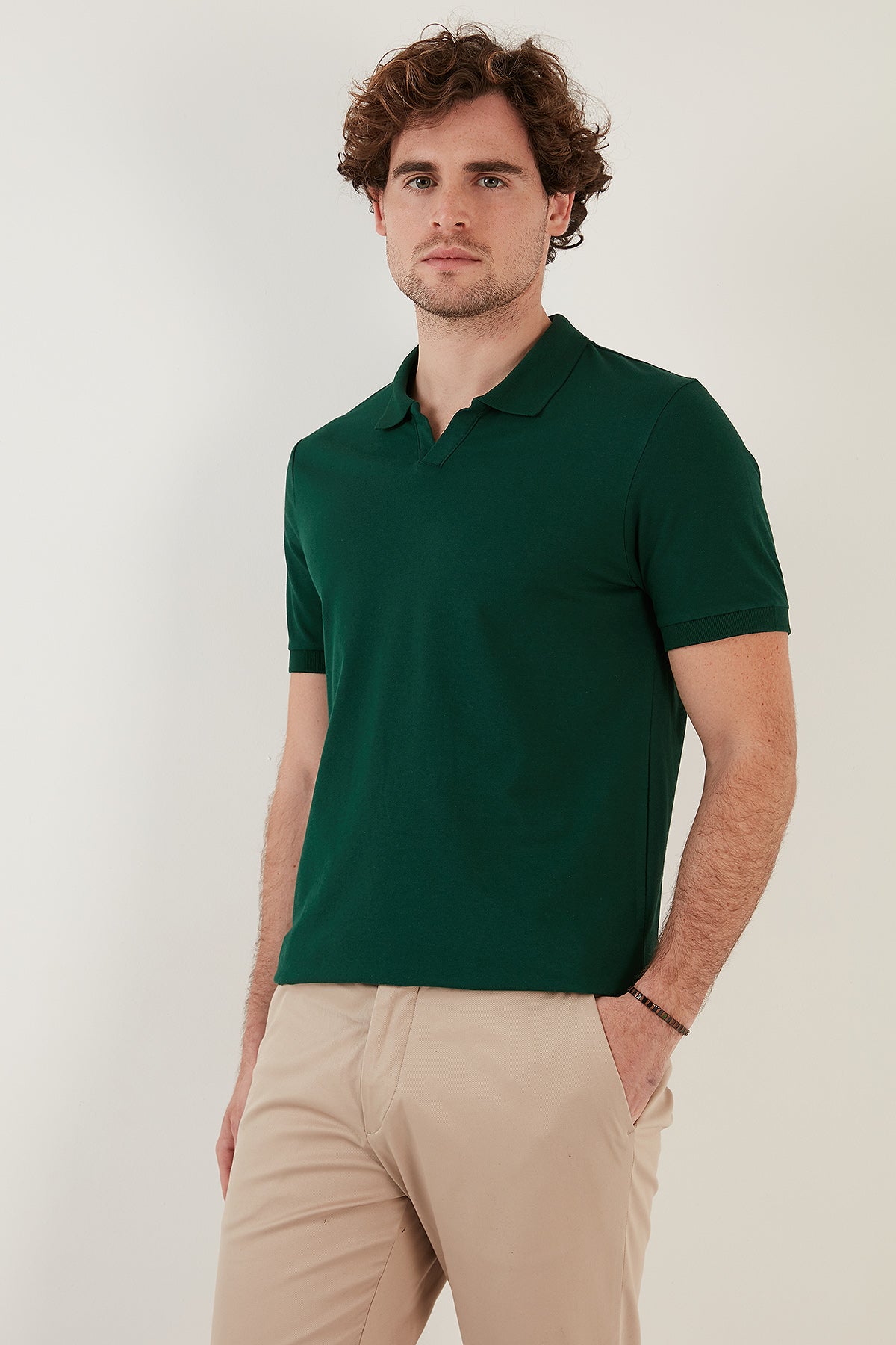 Buratti Regular Fit Pamuklu Erkek Polo Yaka T Shirt 5902141 ÖRDEK YEŞİL