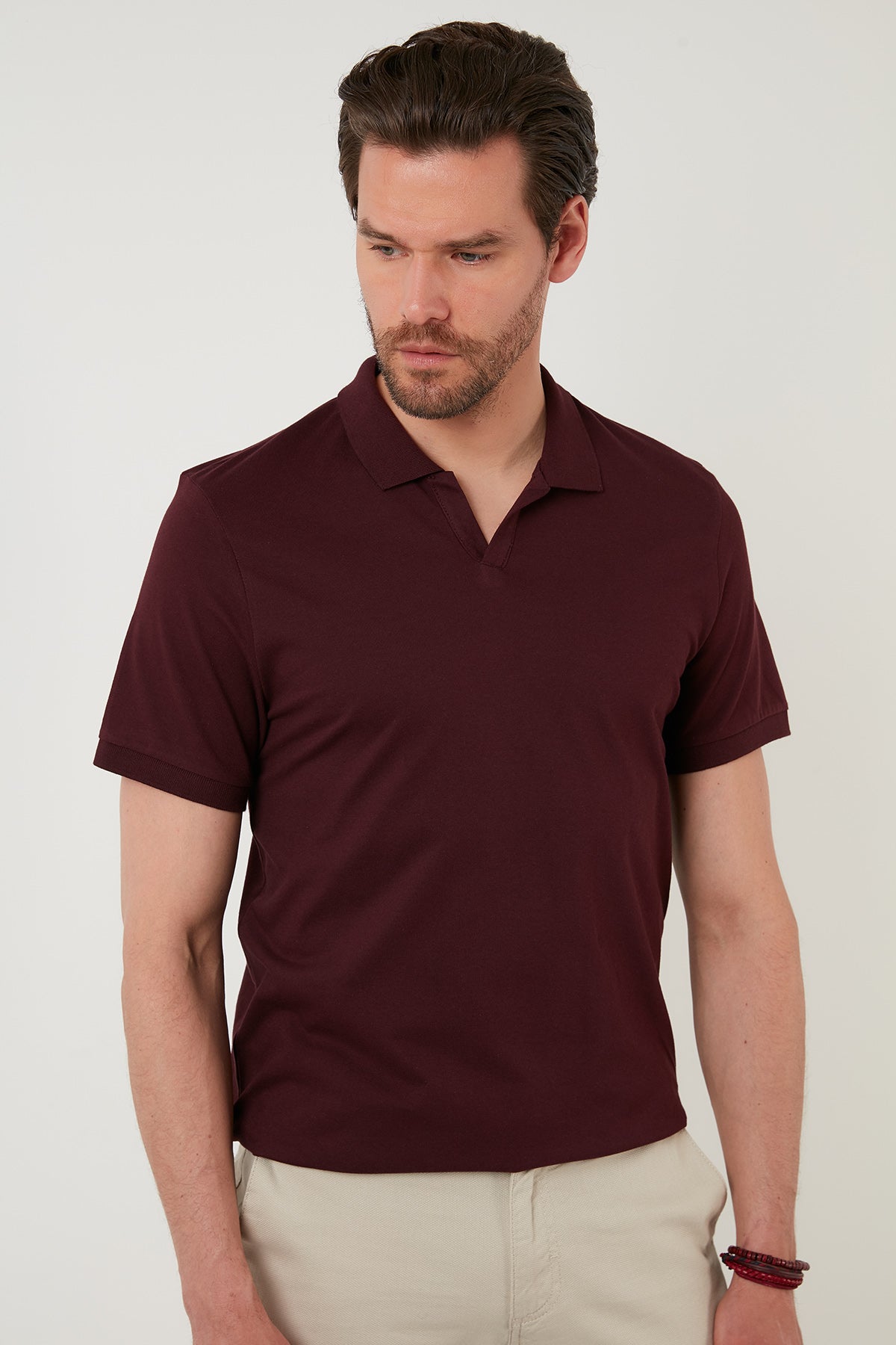 Buratti Regular Fit Pamuklu Erkek Polo Yaka T Shirt 5902141 VİŞNE