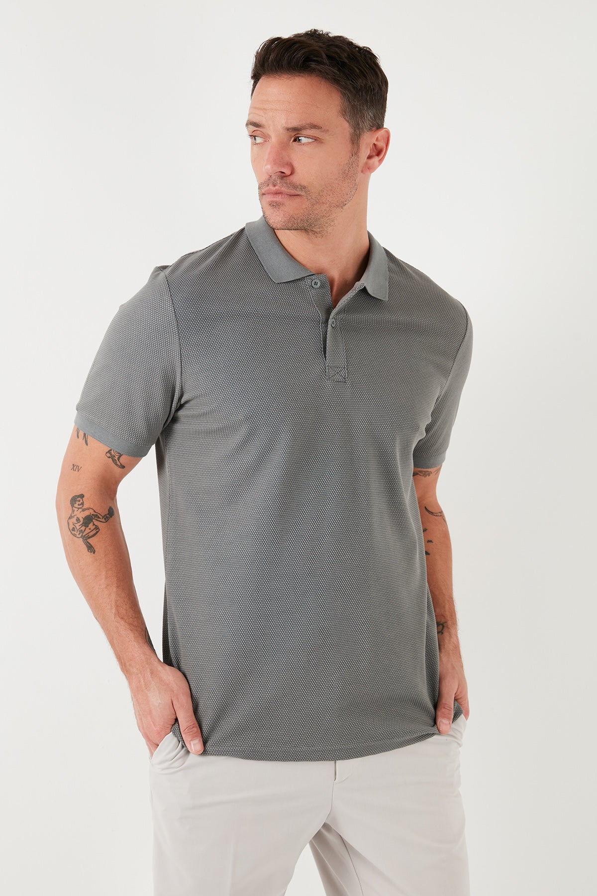 Buratti Regular Fit Pamuklu Düğmeli Erkek Polo Yaka T Shirt 5902326 AÇIK HAKİ