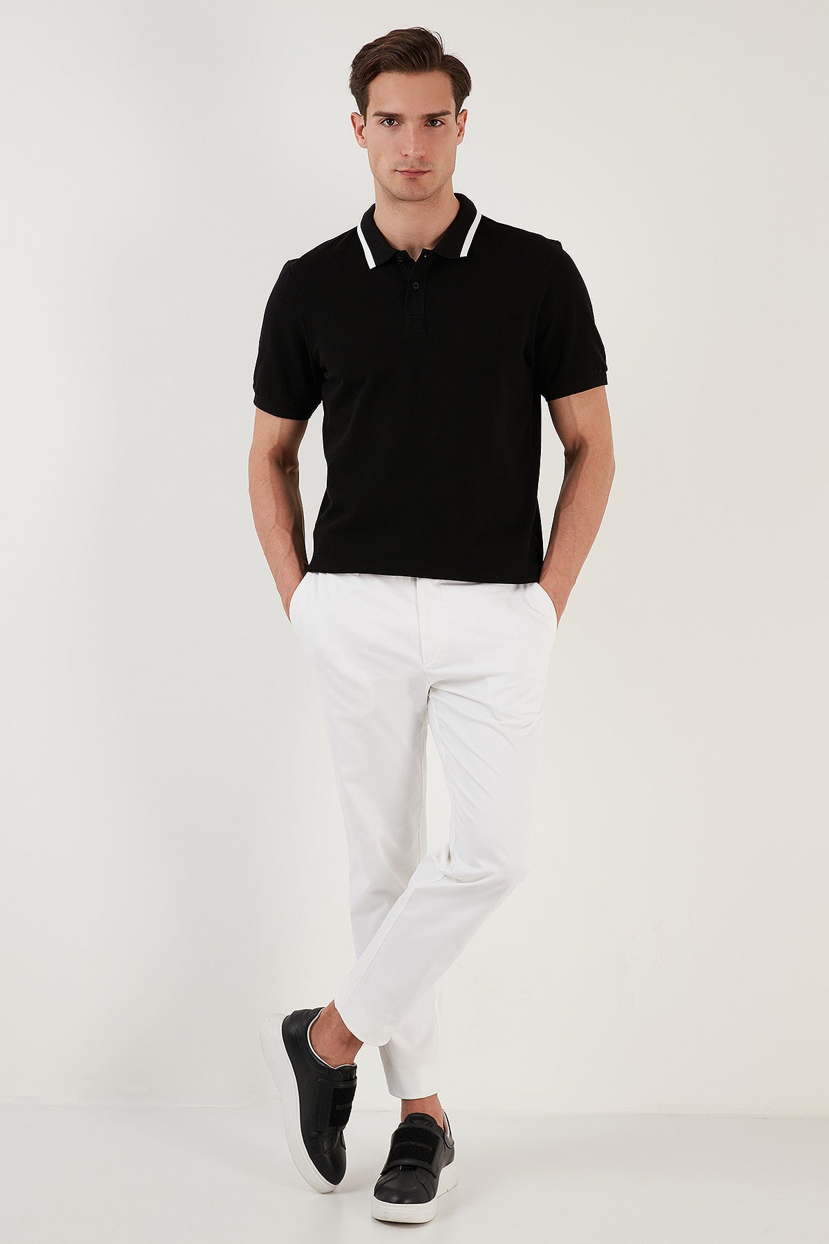 Buratti % 100 Pamuk Regular Fit Düğmeli Erkek Polo Yaka T Shirt 59023861 SİYAH