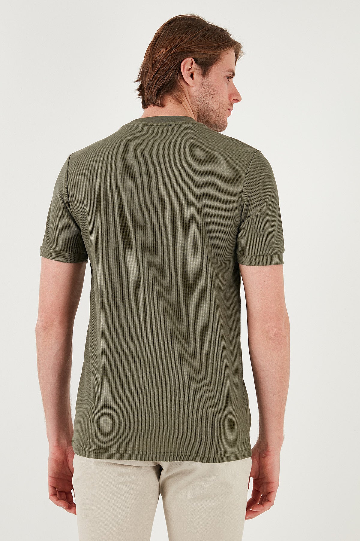 Buratti Pamuklu Regular Fit Bisiklet Yaka Basic Erkek T Shirt 5902387 HAKİ