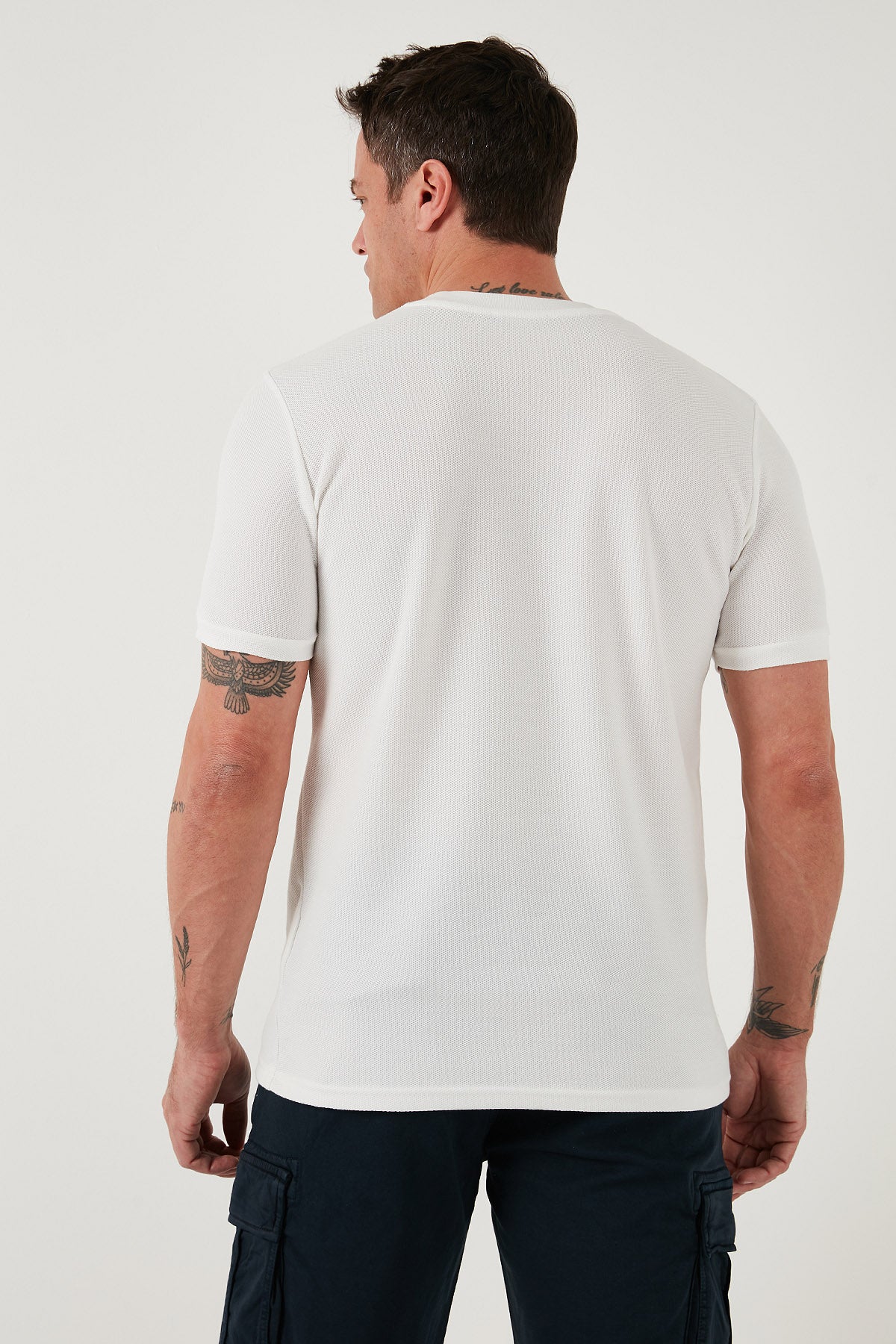 Buratti Pamuklu Regular Fit Bisiklet Yaka Basic Erkek T Shirt 5902387 EKRU
