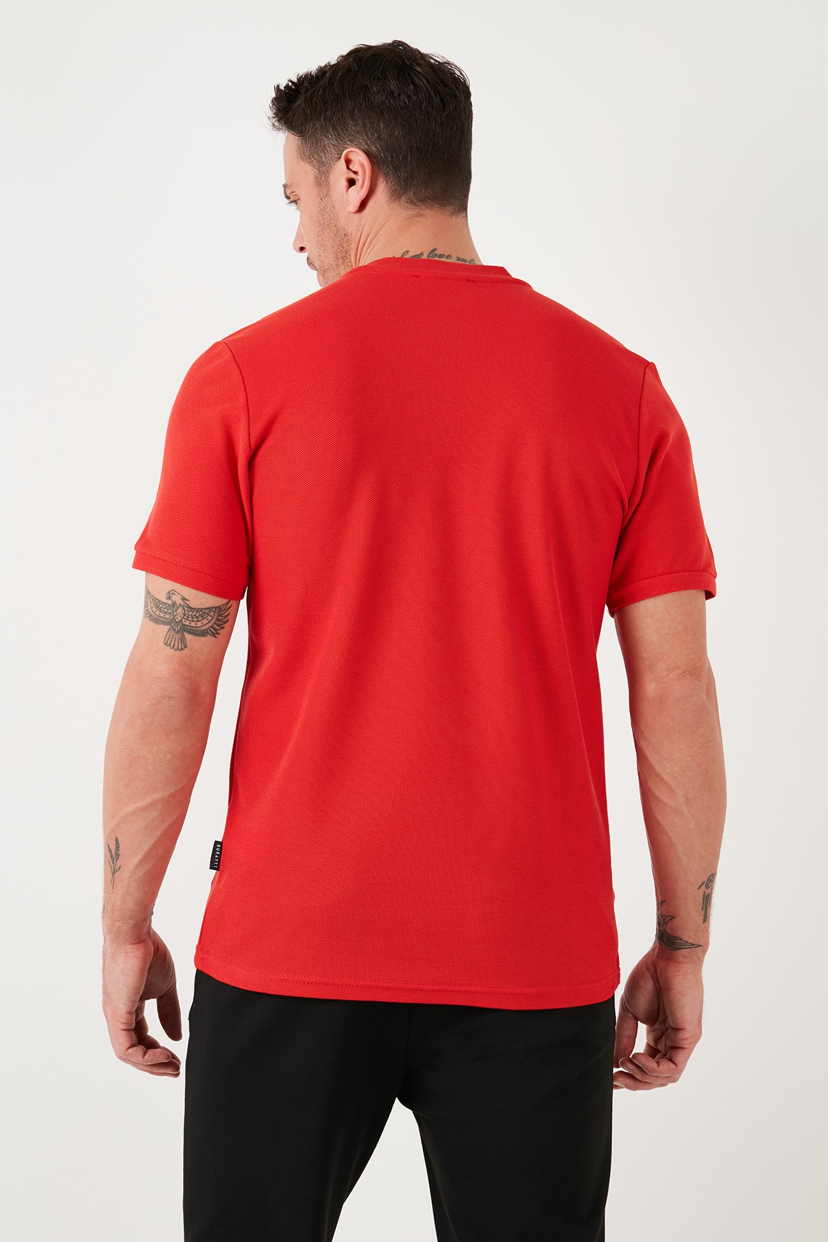 Buratti Pamuklu Regular Fit Yarım Fermuarlı Erkek T Shirt 5902653 KIRMIZI