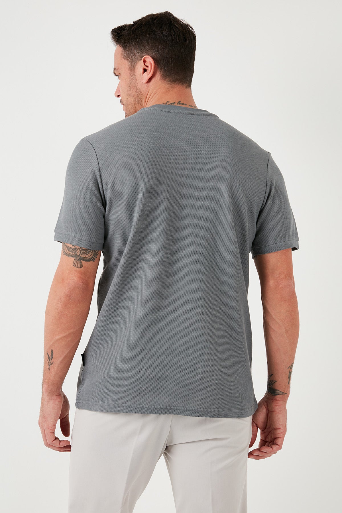 Buratti Pamuklu Regular Fit Yarım Fermuarlı Erkek T Shirt 5902653 AÇIK HAKİ