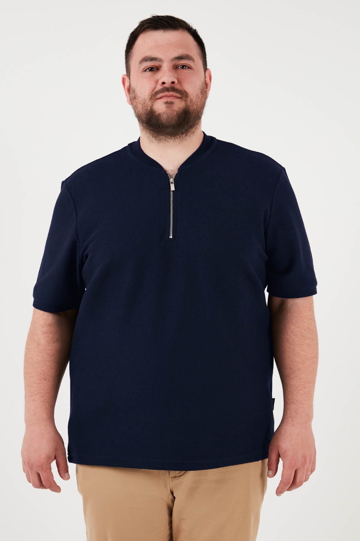 Buratti Büyük Beden Pamuklu Regular Fit Erkek T Shirt 5902653B LACİVERT