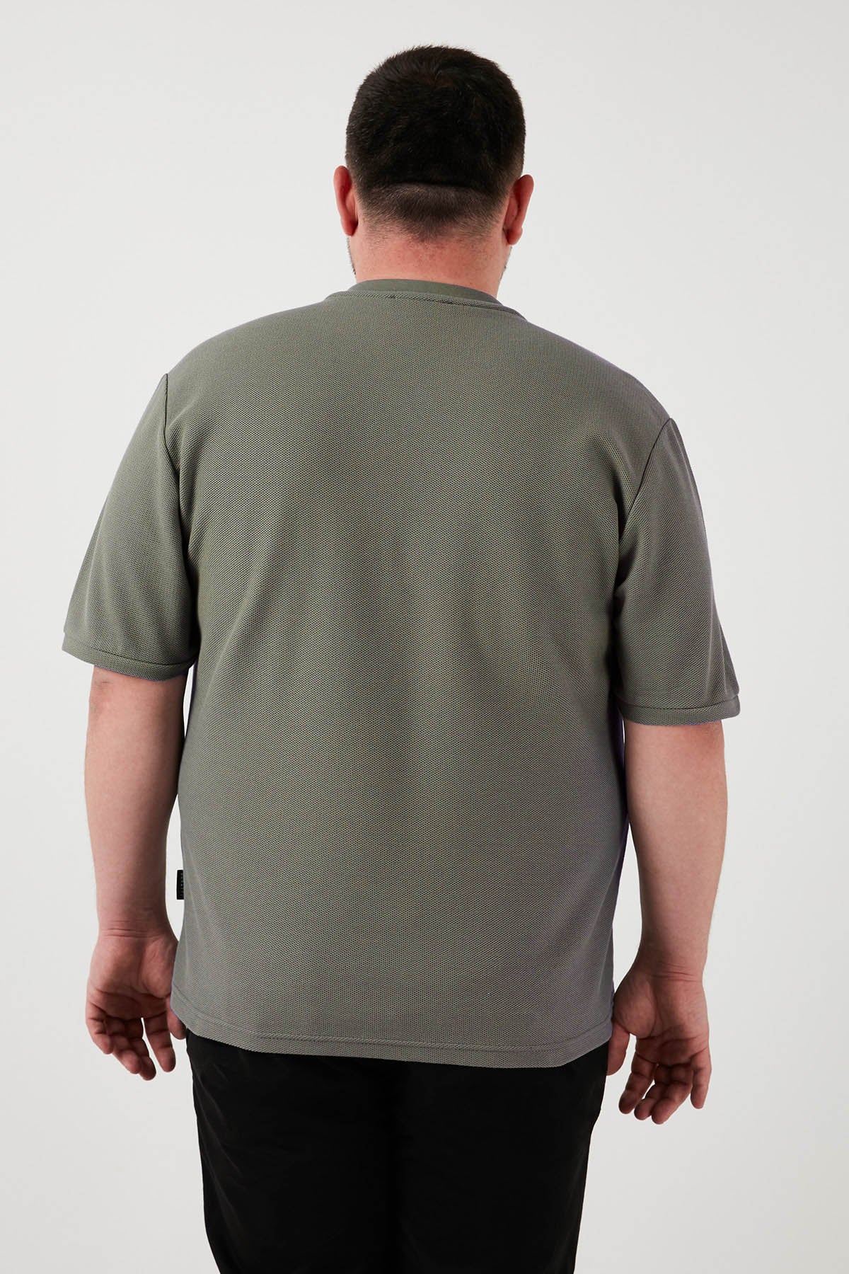 Buratti Büyük Beden Pamuklu Regular Fit Erkek T Shirt 5902653B HAKİ