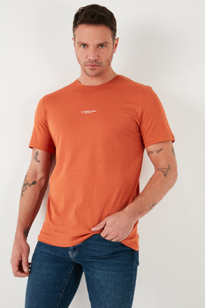 Buratti % 100 Pamuk Bisiklet Yaka Regular Fit Erkek T Shirt 5902757 Tarçın