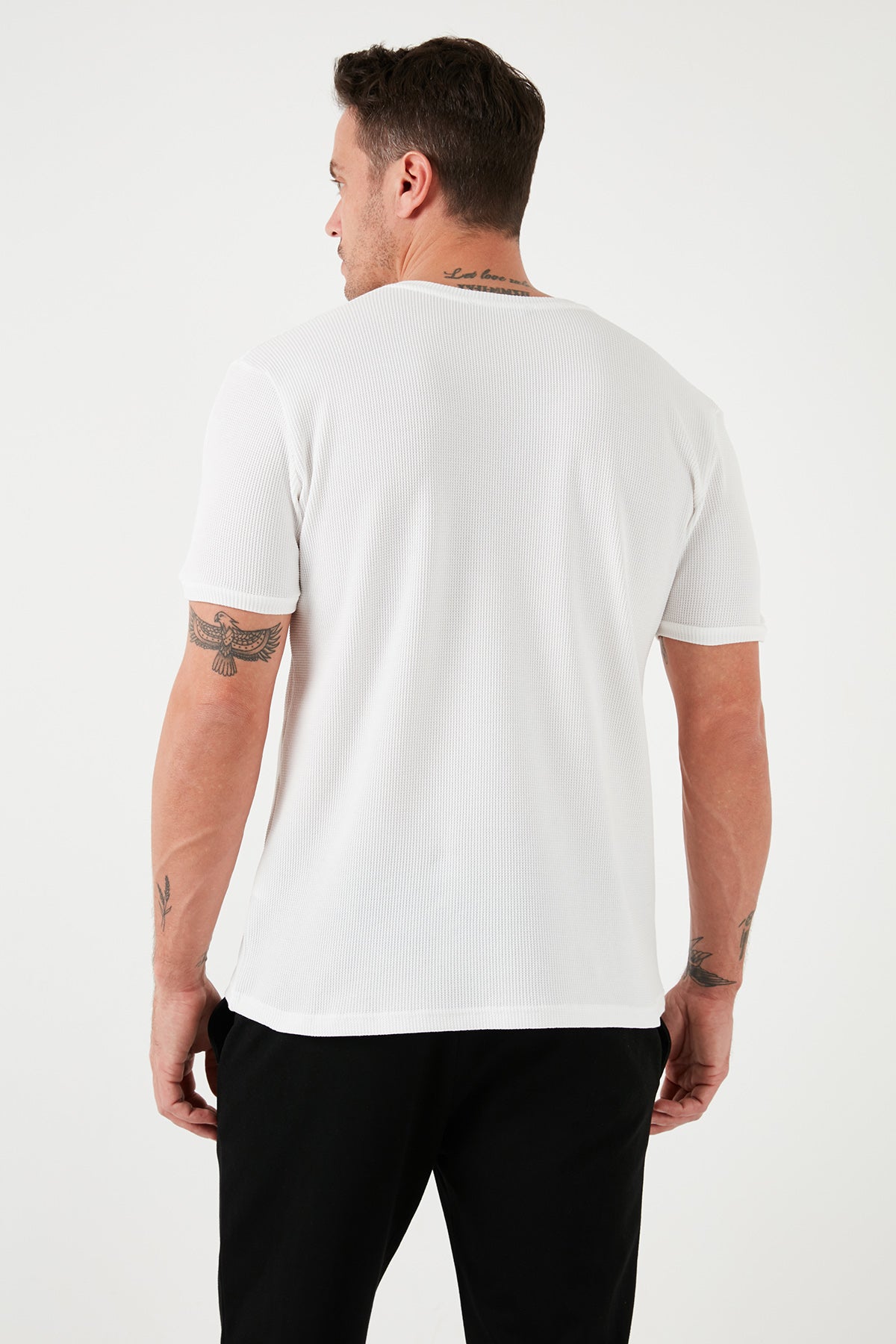 Buratti Pamuklu Bisiklet Yaka Regular Fit Basic Erkek T Shirt 5902759 EKRU