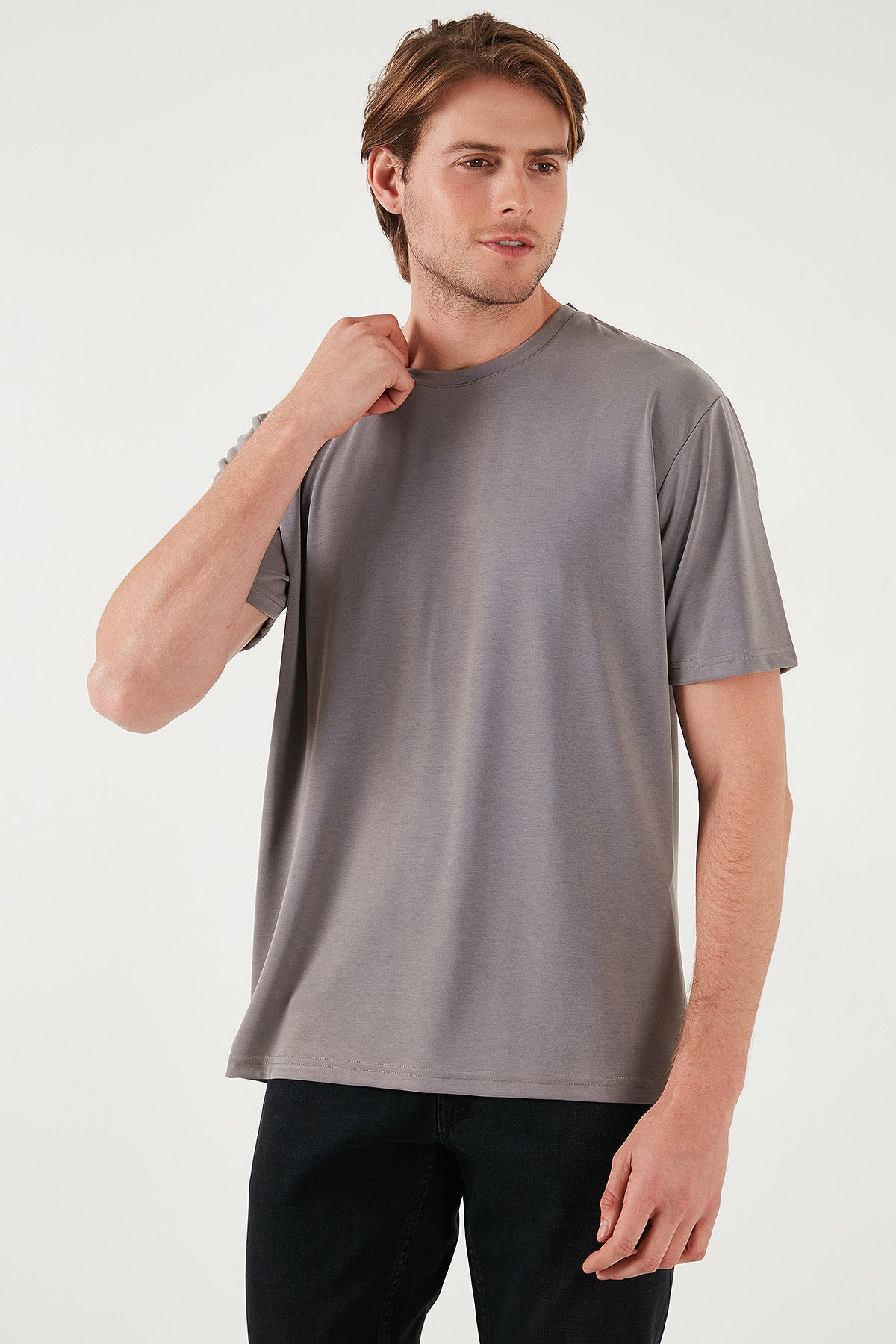 Buratti Regular Fit Bisiklet Yaka Basic Erkek T Shirt 5902924 TOPRAK