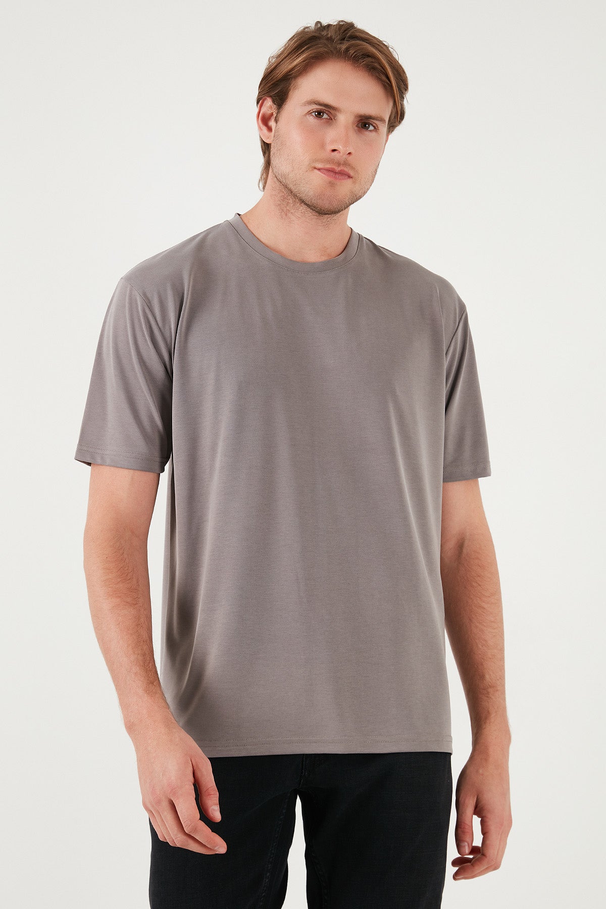 Buratti Regular Fit Bisiklet Yaka Basic Erkek T Shirt 5902924 TOPRAK