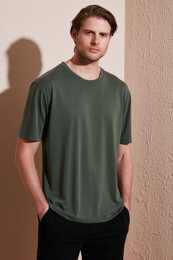 Buratti Regular Fit Bisiklet Yaka Basic Erkek T Shirt 5902924 HAKİ