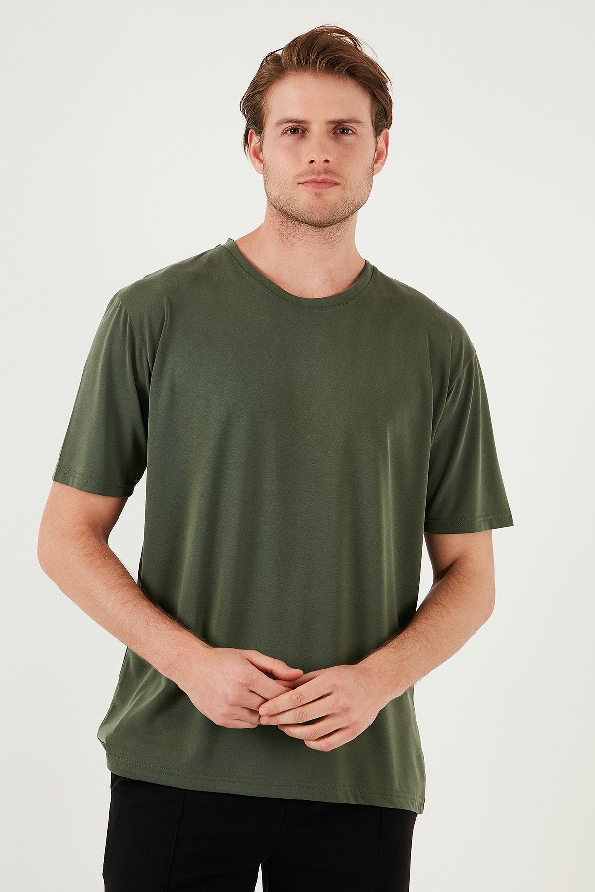 Buratti Regular Fit Bisiklet Yaka Basic Erkek T Shirt 5902924 HAKİ