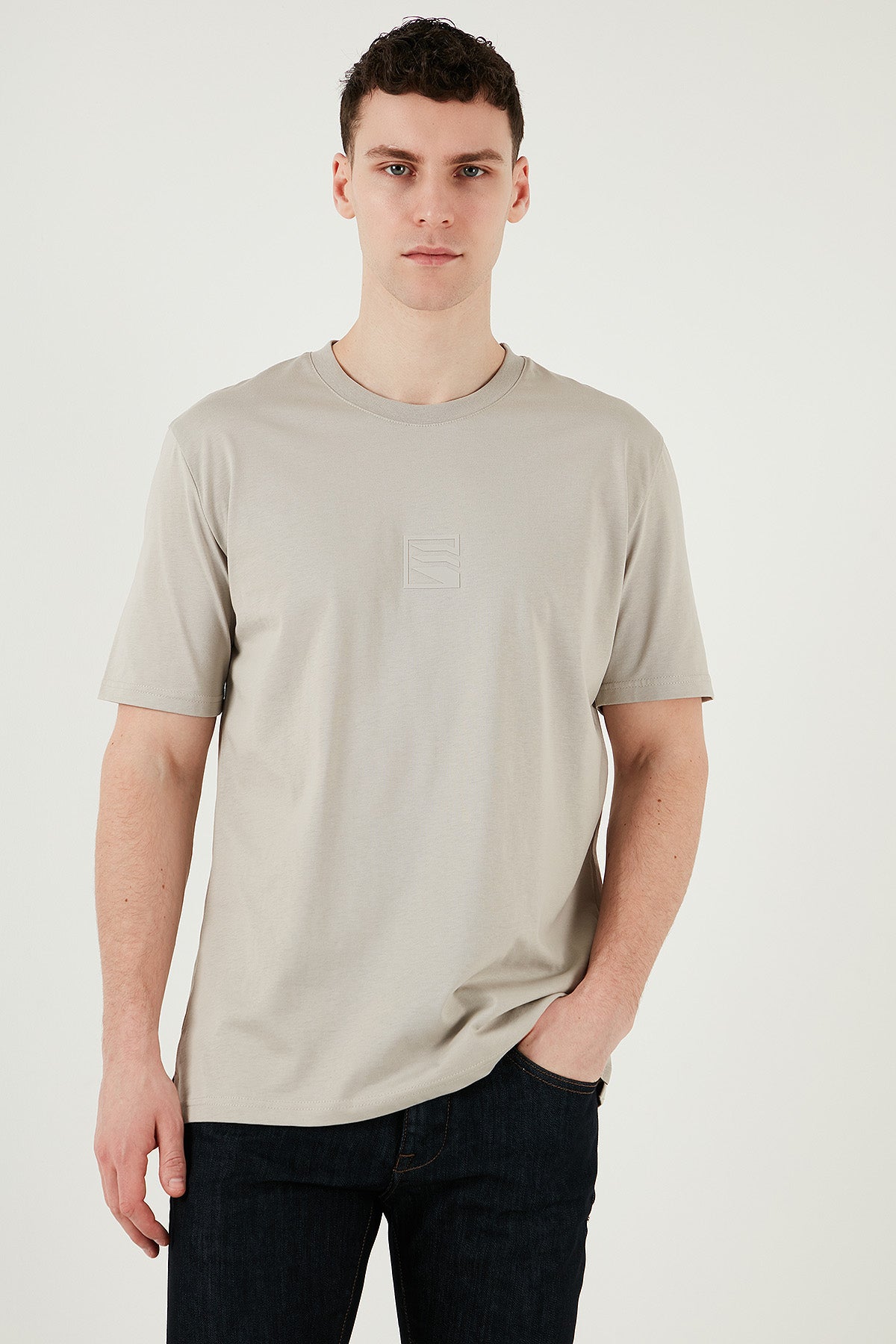Buratti Pamuklu Regular Fit Bisiklet Yaka Erkek T Shirt 5902948 TAŞ