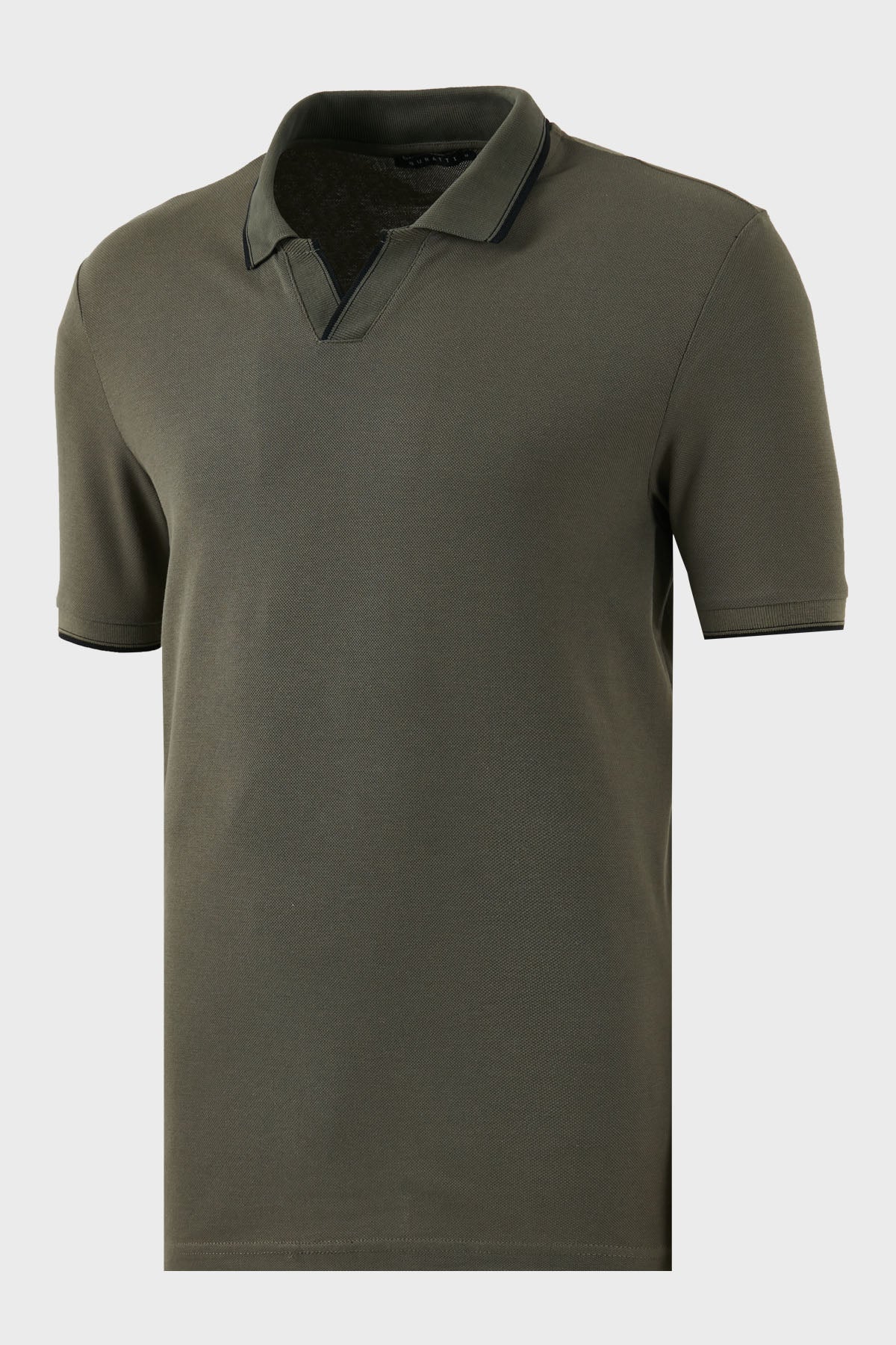 Buratti Pamuklu Regular Fit Şerit Detaylı Erkek Polo Yaka T Shirt 5902964 HAKİ